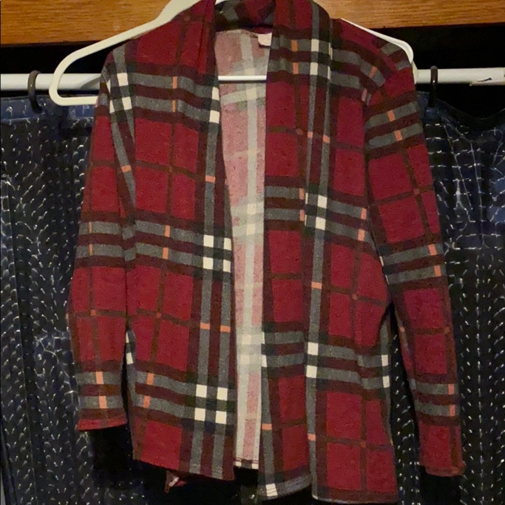 Plaid cardigan